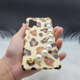 Golden Leopard Pattern Pearl Holder Case Cover