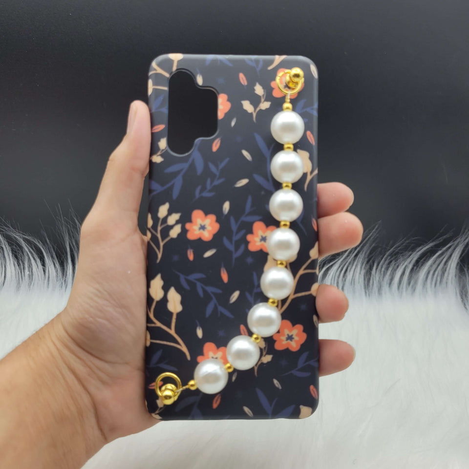 Orange Flower Pearl Holder Printed Case Cover