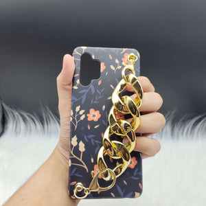 Orange Flower Golden Chain Holder Phone Case