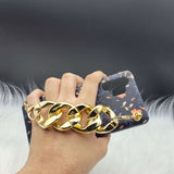 Orange Flower Golden Chain Holder Phone Case