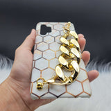 Honeycomb Golden Chain Holder Phone Case