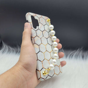 Honeycomb Pattern Pearl Holder Case Cover