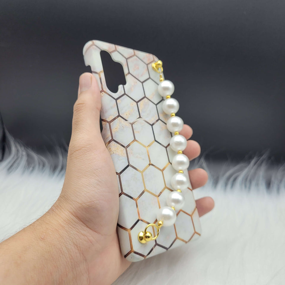 Honeycomb Pattern Pearl Holder Case Cover