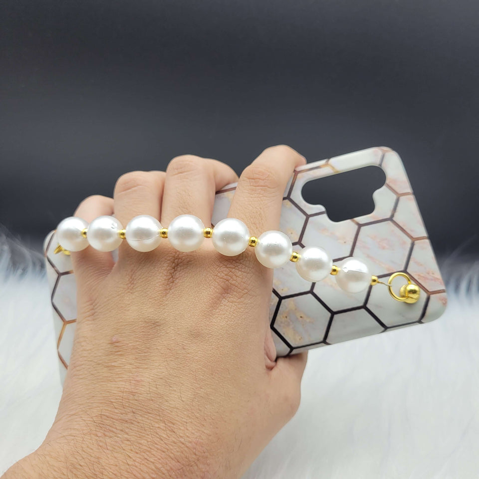 Honeycomb Pattern Pearl Holder Case Cover