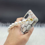 Honeycomb Pattern Pearl Holder Case Cover