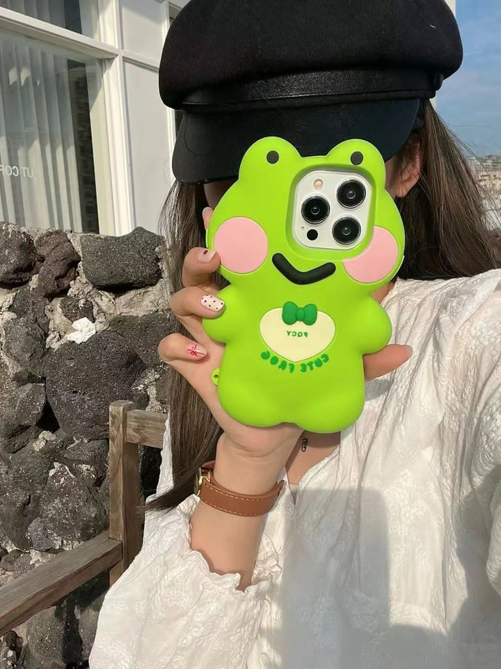 iPhone Cute 3D Big Frog Design Silicone Case Cover Clearance Sale