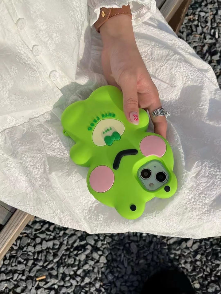 iPhone Cute 3D Big Frog Design Silicone Case Cover Clearance Sale