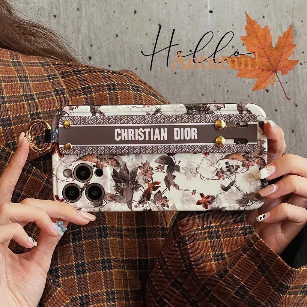 iPhone Luxury Brand CD White Floral Strap Belt Case Cover Clearance