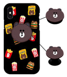 Cute Brown Panda Mobile Case Cover With Holder