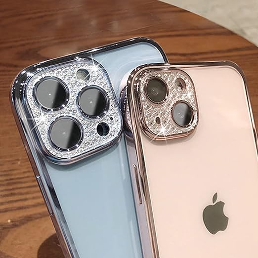 iPhone Luxury Crystal Diamond Plating Lens Protection Clear Transparent Matte Case Cover