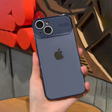 iPhone Luxury Backplane Glass Chromatic Lens Shield Case Cover