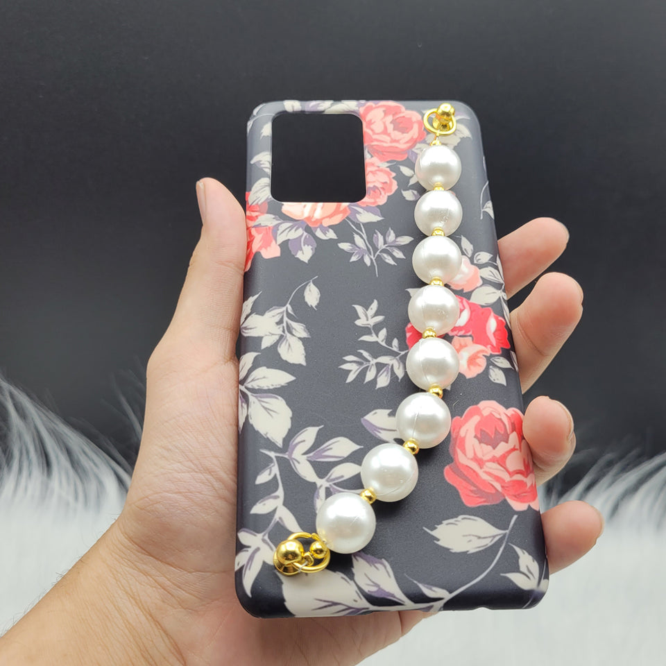 Vintage Black Flower Pearl Holder Case Cover