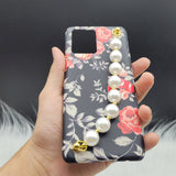 Vintage Black Flower Pearl Holder Case Cover