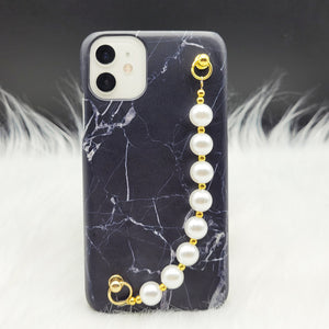 Black and White Marble Pearl Holder Case Cover