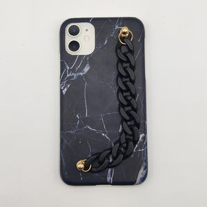 Black Marble Chain Holder Case Cover