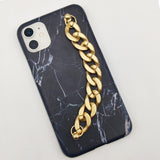Black Marble Chain Holder Case Cover