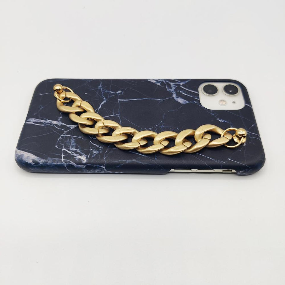 Black Marble Chain Holder Case Cover