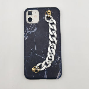 Black Marble Chain Holder Case Cover