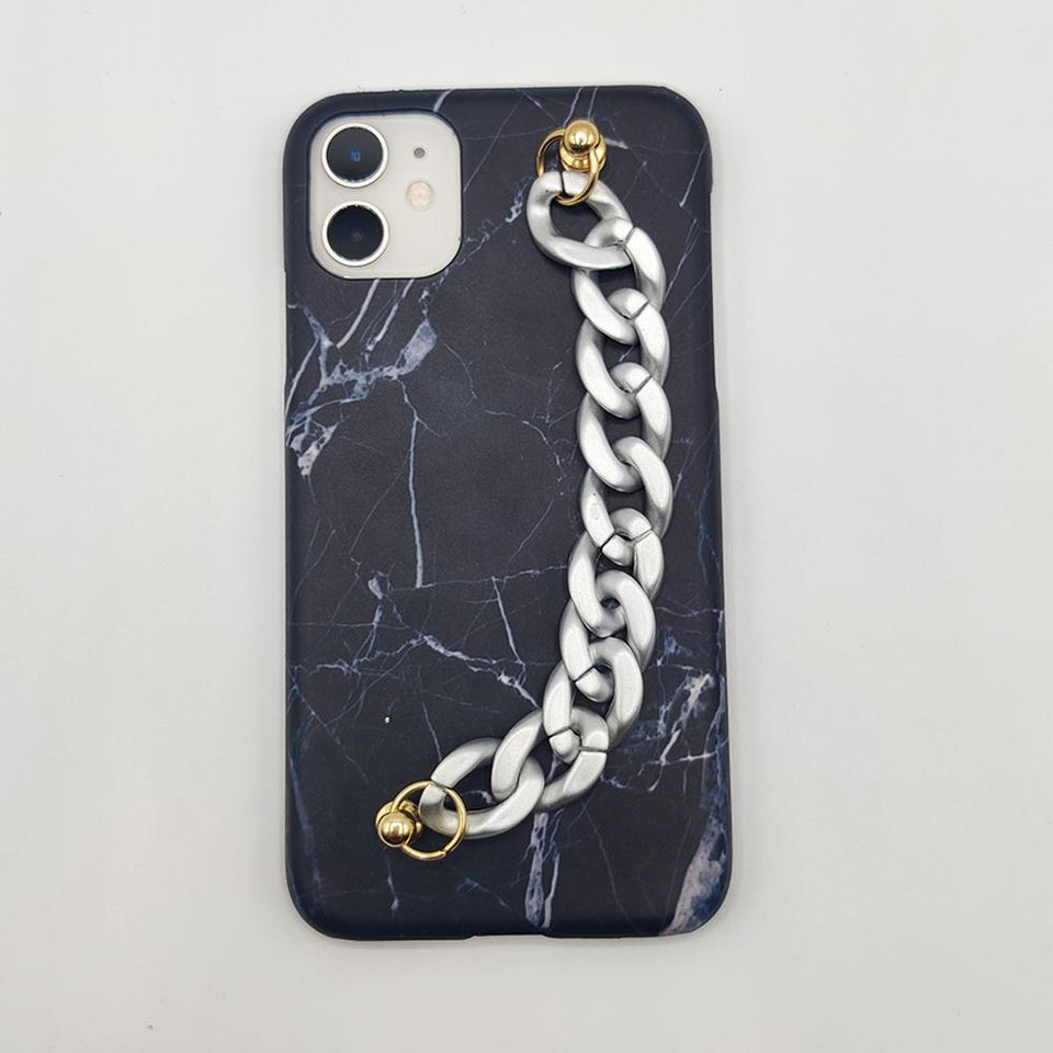 Black Marble Chain Holder Case Cover