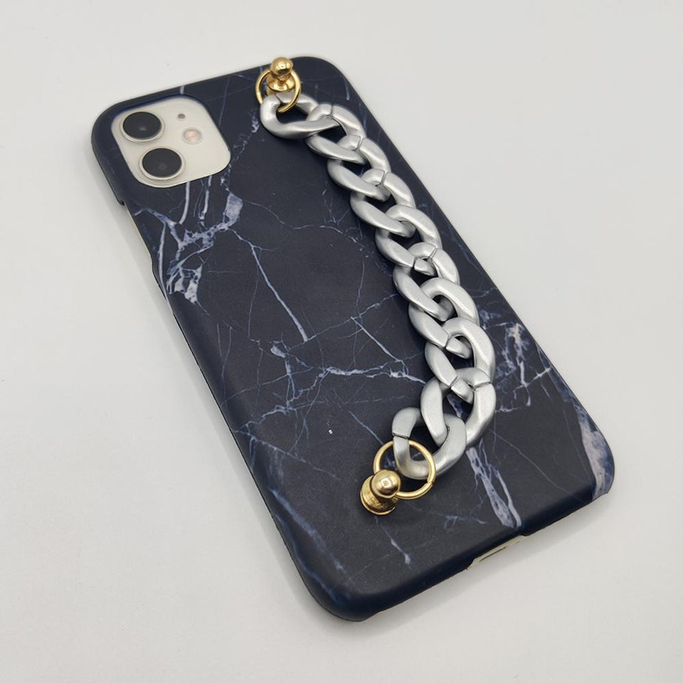 Black Marble Chain Holder Case Cover