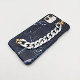 Black Marble Chain Holder Case Cover