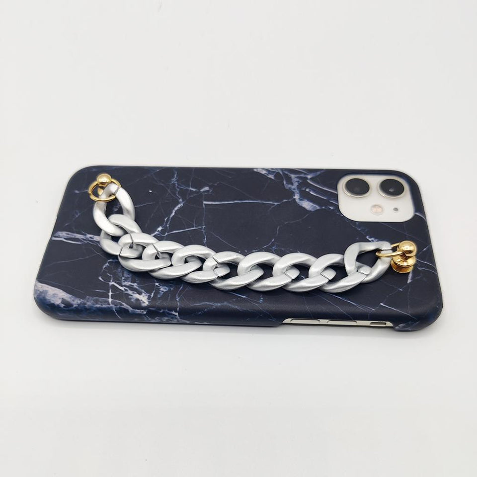 Black Marble Chain Holder Case Cover