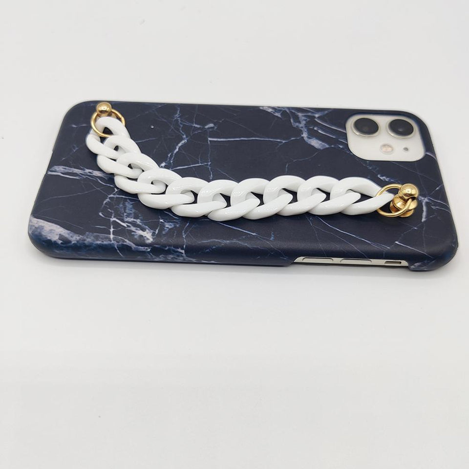 Black Marble Chain Holder Case Cover