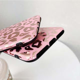 iPhone Pink Leopard Luxury Blue Ray Case Cover