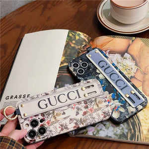 iPhone Luxury Brand  GG Floral Belt Strap Belt Case Cover