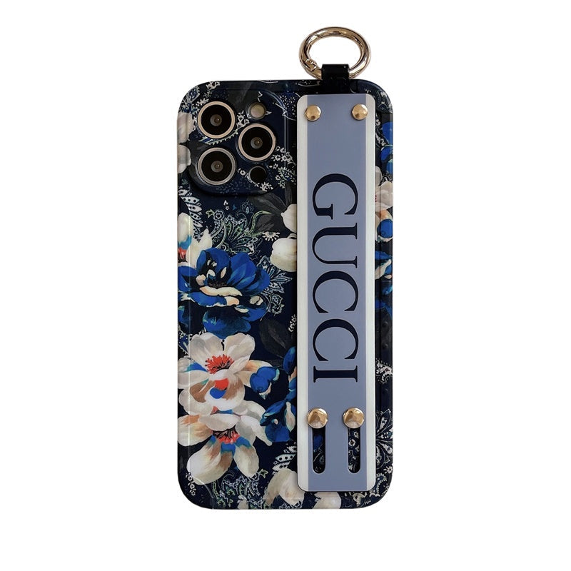 iPhone Luxury Brand  GG Floral Belt Strap Belt Case Cover