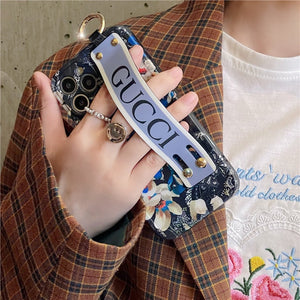 iPhone Luxury Brand  GG Floral Belt Strap Belt Case Cover