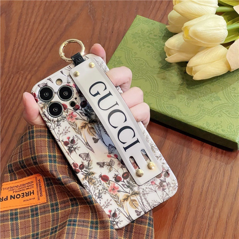 iPhone Luxury Brand  GG Floral Belt Strap Belt Case Cover
