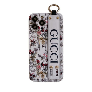 iPhone Luxury Brand  GG Floral Belt Strap Belt Case Cover