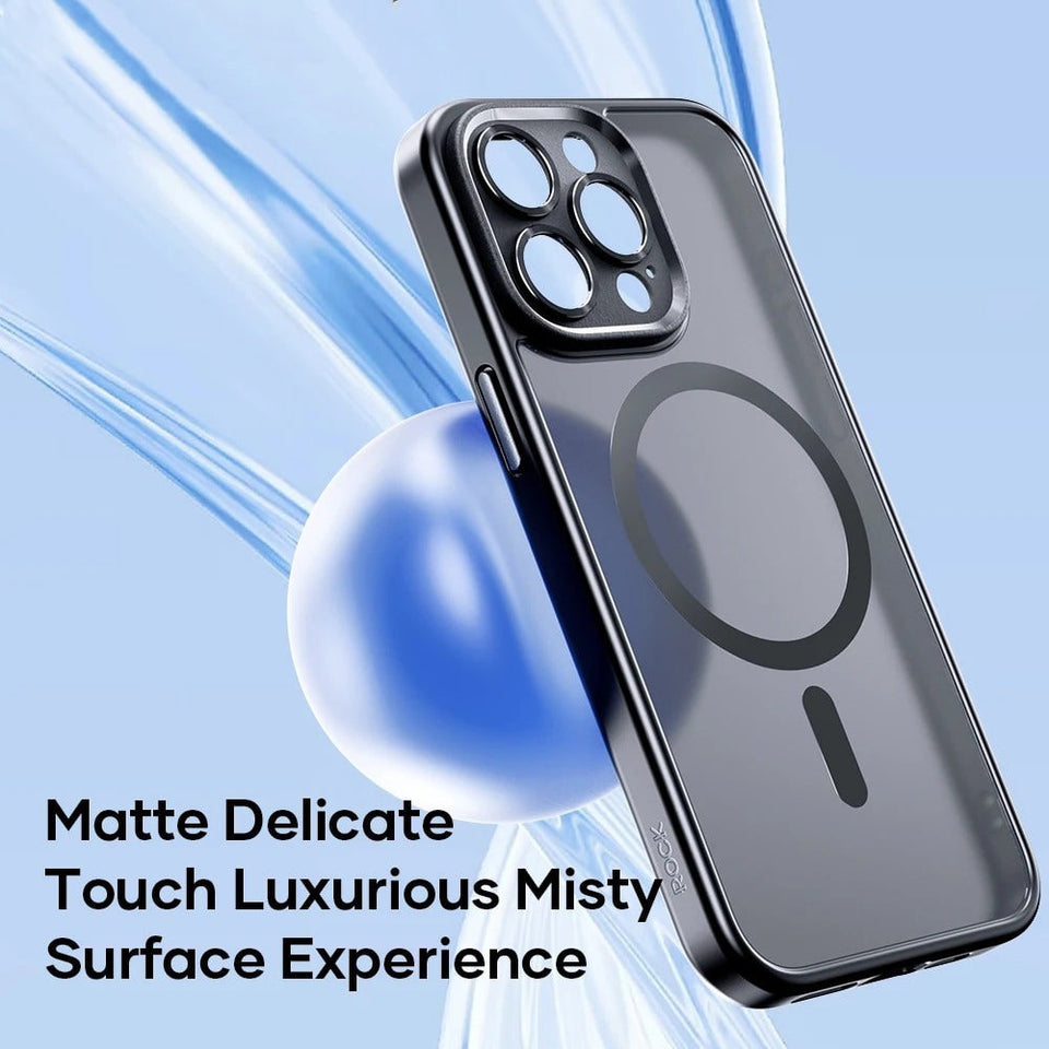iPhone 15 Series Translucent Matte Finish Camera Lens Protection Magnetic Magsafe Case Cover
