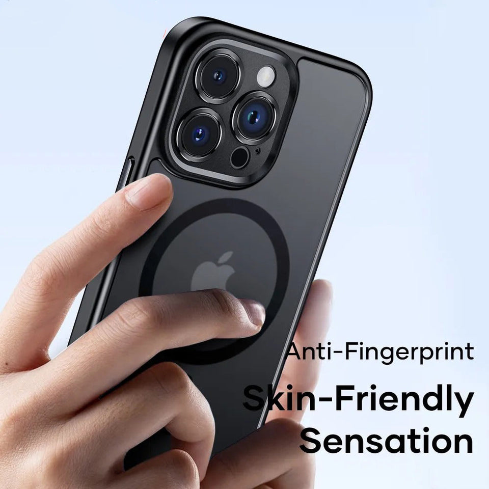 iPhone 15 Series Translucent Matte Finish Camera Lens Protection Magnetic Magsafe Case Cover