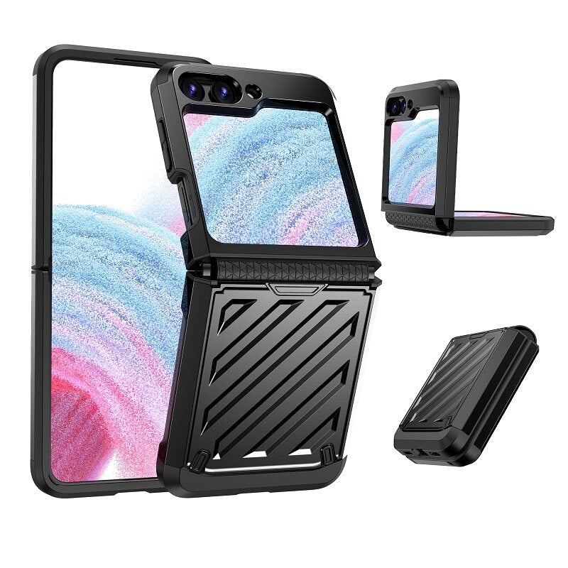 Samsung Galaxy Z Flip 5 Dual Carbon Layer Rugged Protection Case Cover Clearance Sale