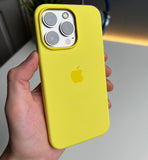 iPhone Liquid Silicone Case Cover Yellow