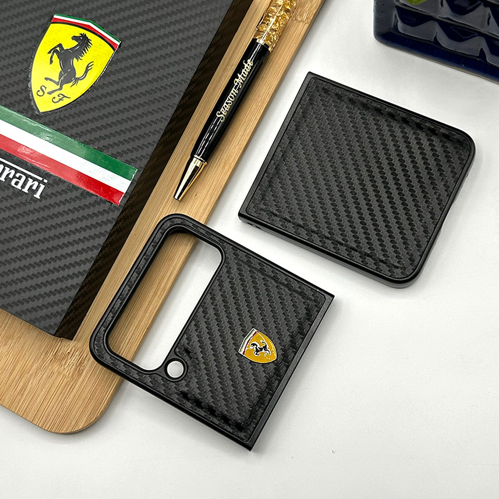 Samsung Galaxy Z Flip 4 Ferrari Carbon Case Cover Clearance Sale