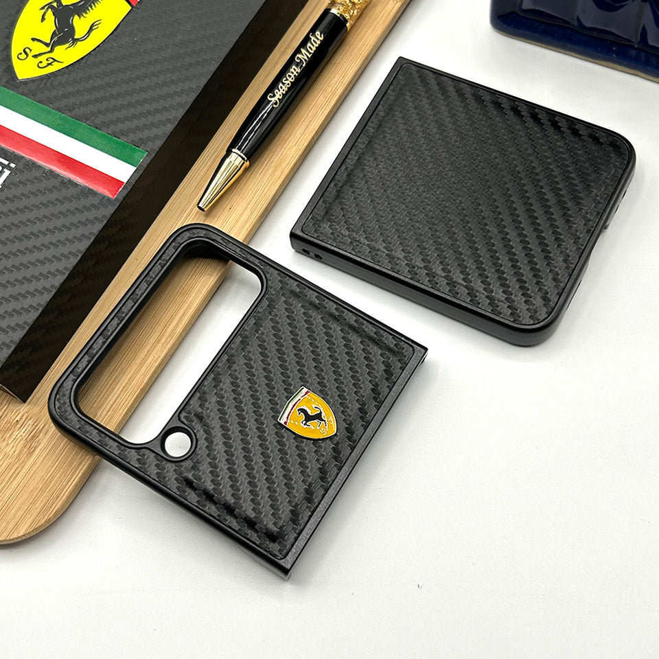 Samsung Galaxy Z Flip 4 Ferrari Carbon Case Cover Clearance Sale