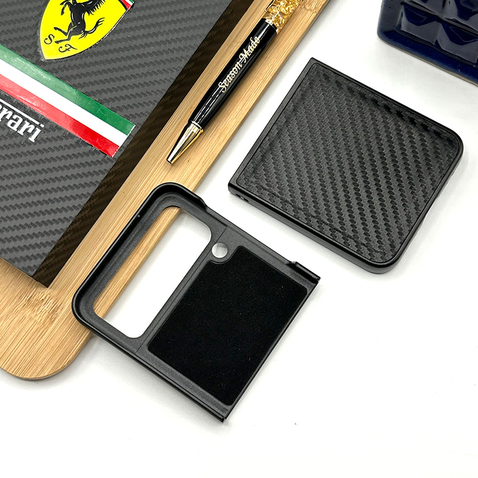 Samsung Galaxy Z Flip 4 Ferrari Carbon Case Cover Clearance Sale