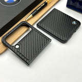 Samsung Galaxy Z Flip 4 BMW Logo Carbon Case Cover