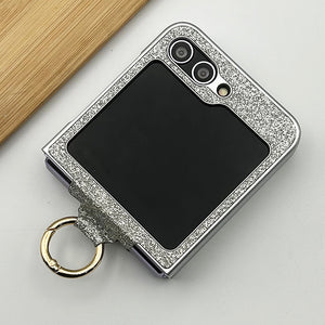 Samsung Galaxy Z Flip 5 Shimmer Glitter Bling Metal Ring Holder Case Cover Clearance Sale