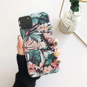 iPhone Vintage Ultra Thin Cute Floral Hard Shell Case Cover