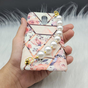 Flower Marble Pearl Holder Designer Case Cover
