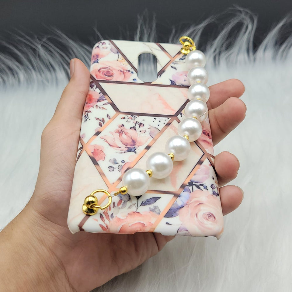 Flower Marble Pearl Holder Designer Case Cover