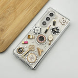 Samsung Galaxy Z Fold 6 CC Make Up Diamond TPU Transparent Case Cover