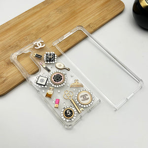 Samsung Galaxy Z Fold 5 CC Make Up Diamond TPU Transparent Case Cover