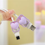 iPhone Cable Protector and Adapter Charging Case Love Heart Transparent