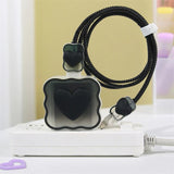 iPhone Cable Protector and Adapter Charging Case Love Heart Transparent