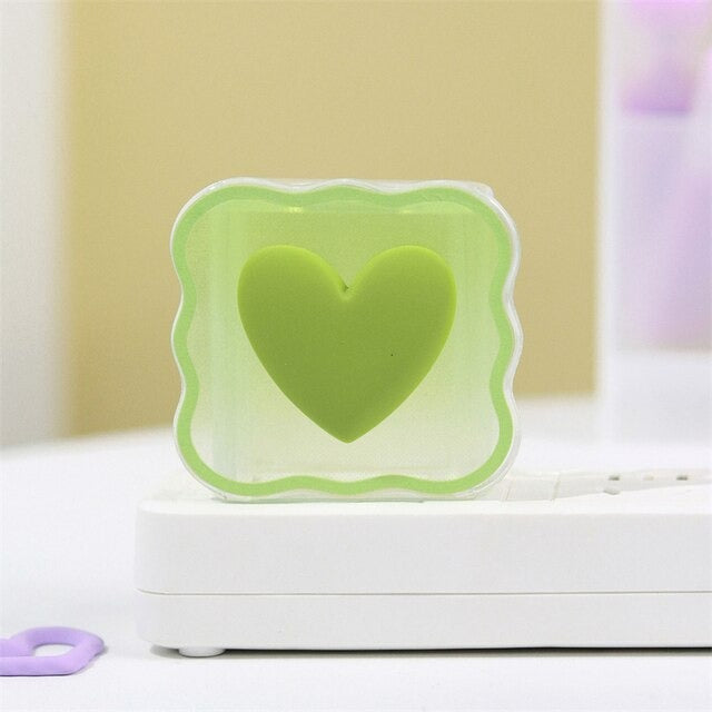 iPhone Cable Protector and Adapter Charging Case Love Heart Transparent